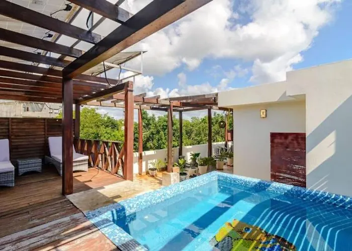 Unwind At Magdalena, Private With 3 Bedrooms, Rooftop Pool And Fast Wi-fi For Digital Nomads Tulum